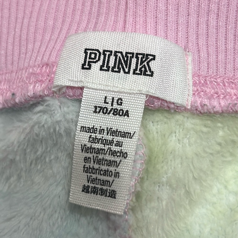 Large Victoria’s Secret PINK pastel fluffy pajama lounge shorts - Picture 3 of 4